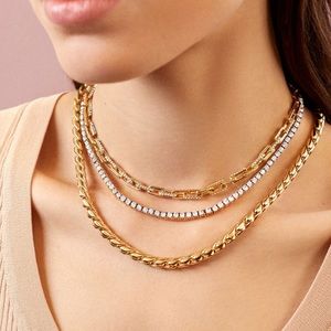 BAUBLE BAR Bennett tennis necklace in clear